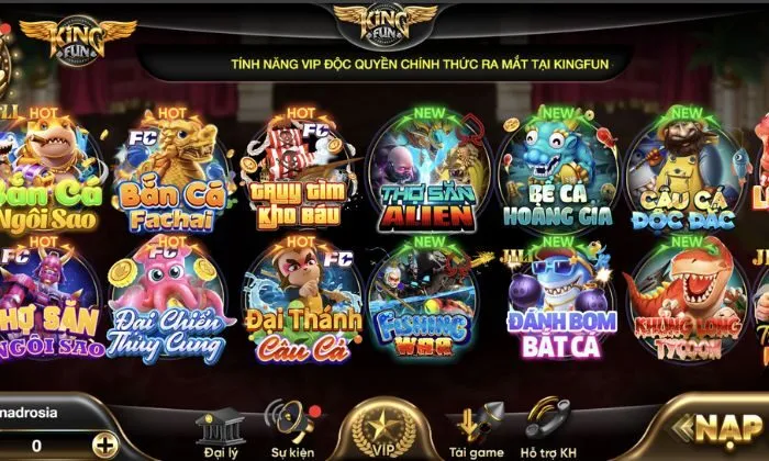 bắn cá Kingfun Hình ảnh, âm thanh cực chất chỉ có tại bắn cá Kingfun