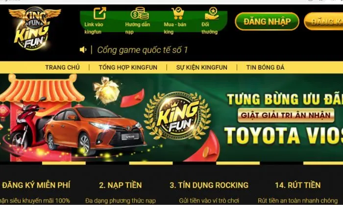 đăng nhập Kingfun Theo dõi các sự kiện và tận hưởng mọi dịch vụ tuyệt vời mà Kingfun