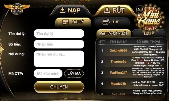 Phương thức nạp rút mới lạ, an toàn