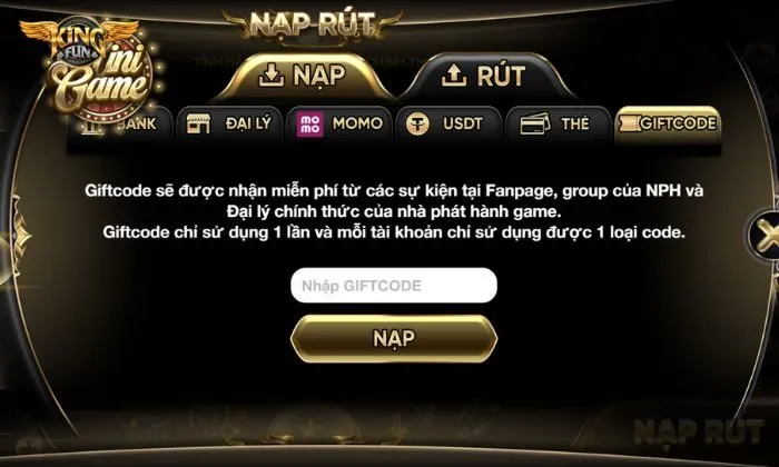 Khuyến mãi: Thưởng giftcode xóc đĩa mỗi ngày Nhận thưởng bằng cách nhập giftcode từ chương trình