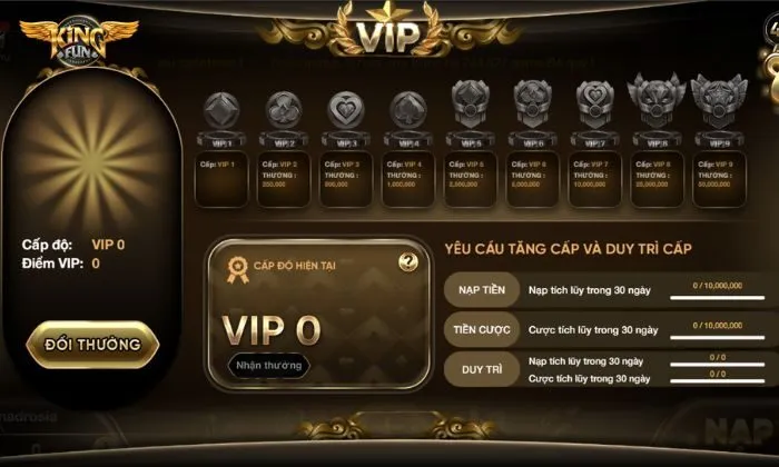 Khuyến mãi: Thưởng VIP lên hạng duy trì mỗi tháng Quyền lợi khách hàng nhận được khi đăng ký khuyến mãi