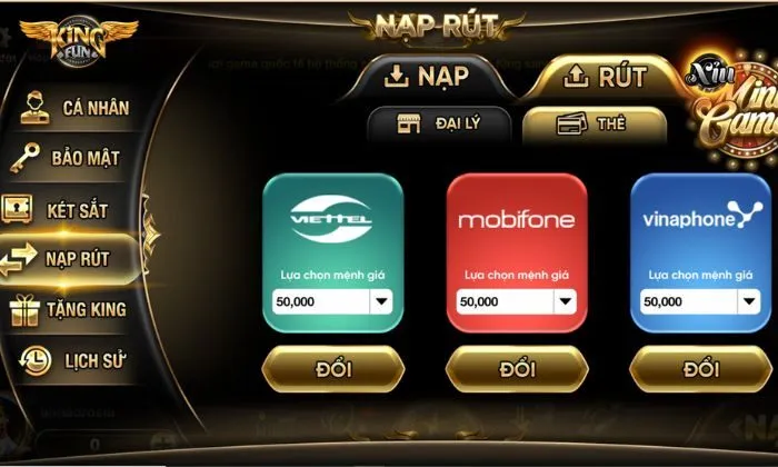 rút tiền Kingfun Điều kiện rút tiền Kingfun
