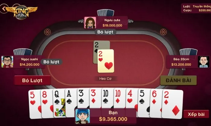 Tiến Lên Miền Nam kingfun Anh em phải cố gắng đánh hết bài nhanh nhất